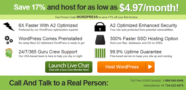 A2 hosting - 300% fast WordPress and VPS hosting